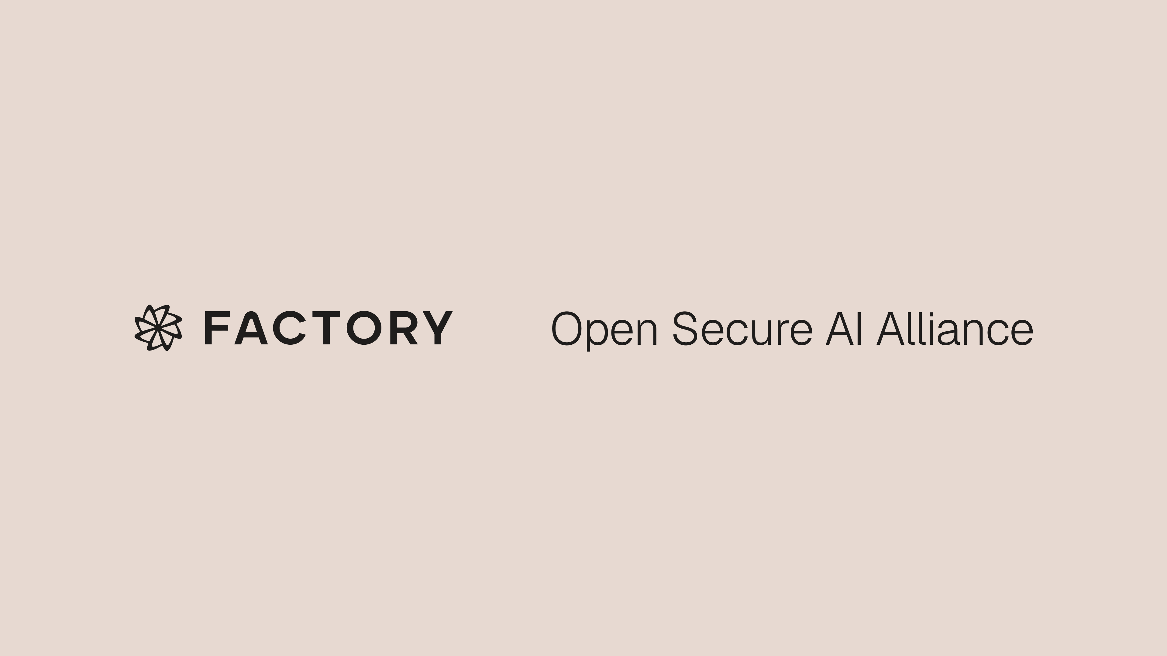 Factory joins the Open Secure AI Alliance